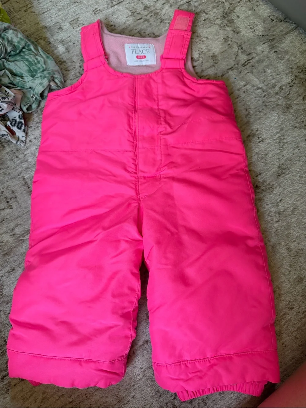 12-18 months - The Children's Place Bright Pink Insulated Snow Overalls